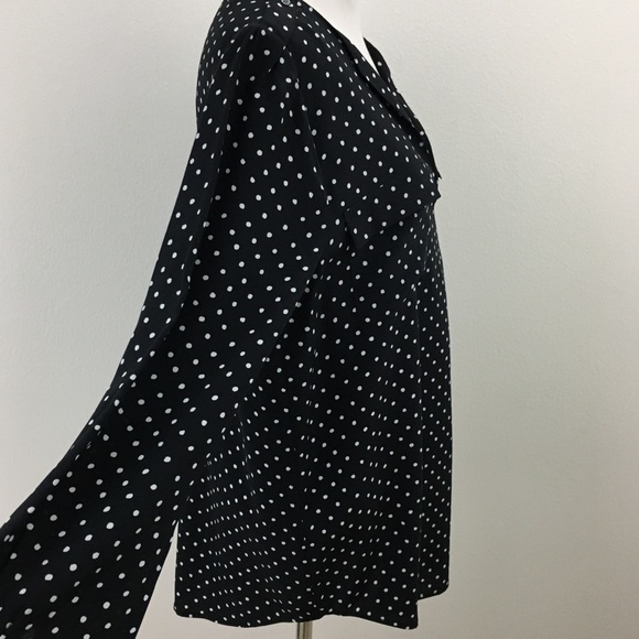 Joie | Polkadot Silk Blouse - Picture 9 of 16